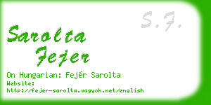 sarolta fejer business card