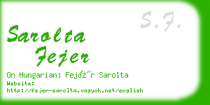 sarolta fejer business card